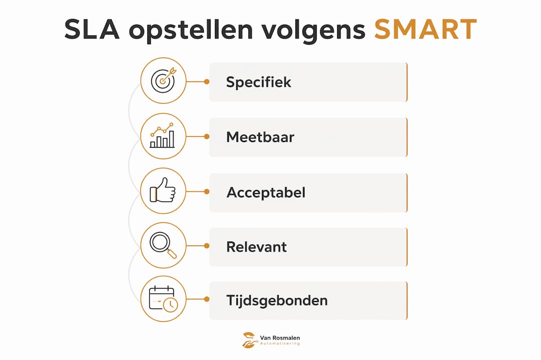 Infographic: in vijf stappen een SMART SLA opstellen