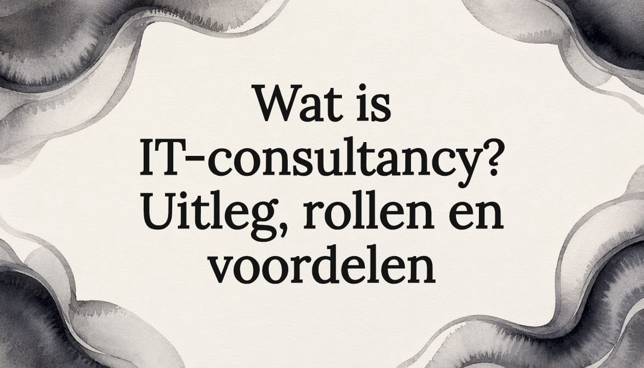 Stijlvolle illustratie van een titelkaart met een opvallend tekstvak
