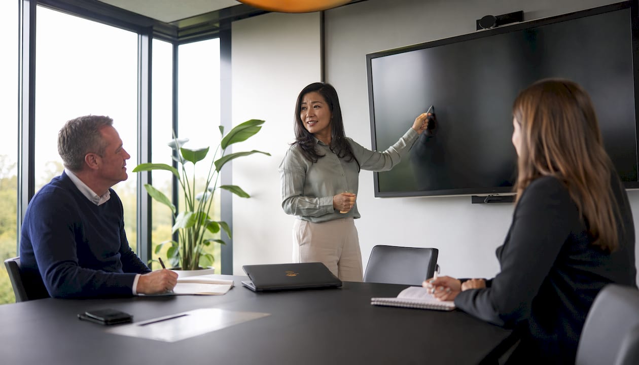 IT-consultant stemt af met het team