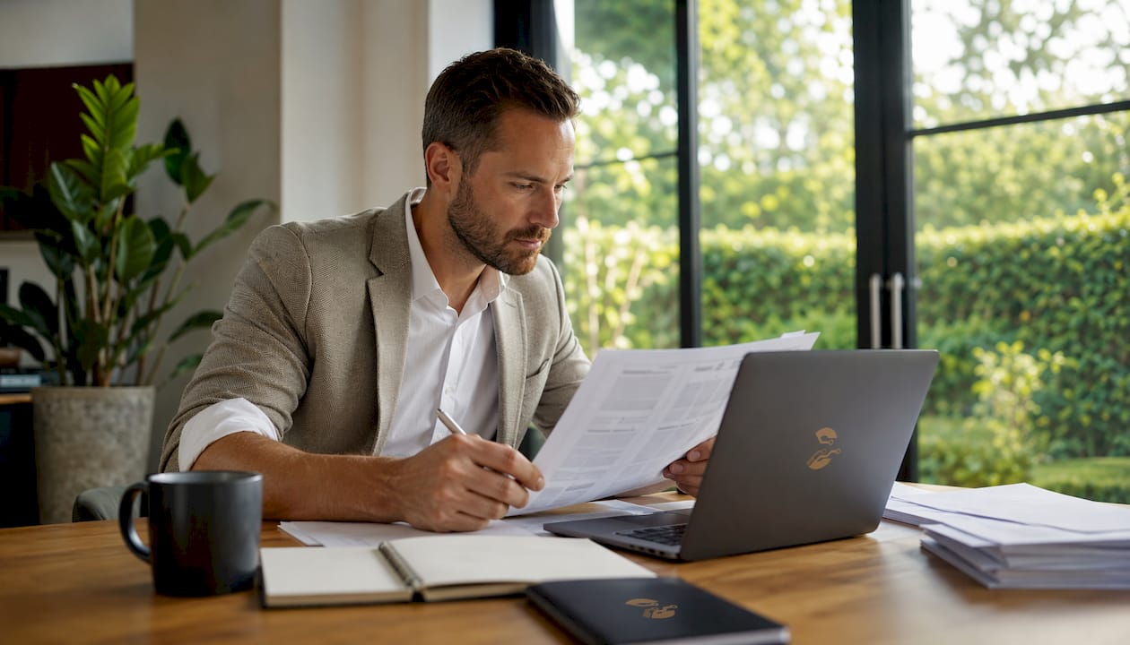 IT consultant analyseert scan rapporten