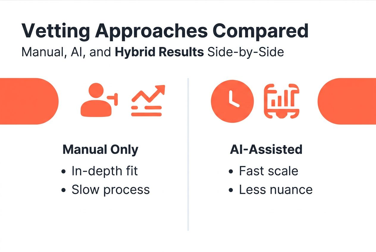 Infographic showing vetting methods comparison