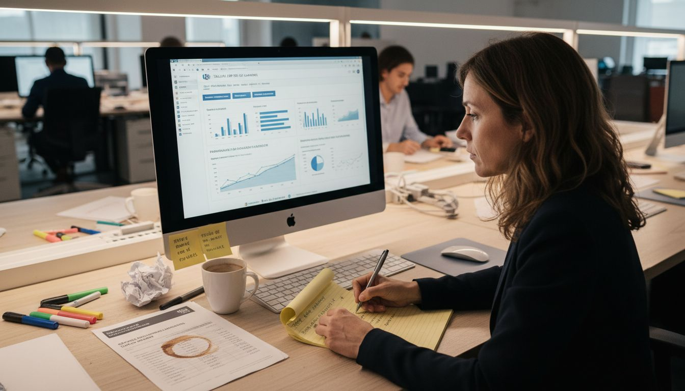 Responsable marketing préoccupé par les performances de sa campagne LinkedIn