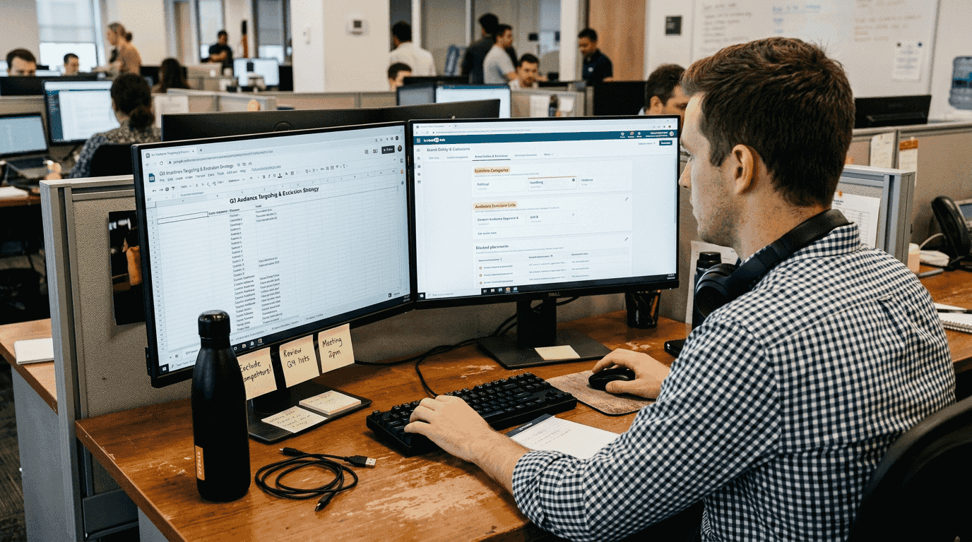 Analyst setting up LinkedIn brand safety lists