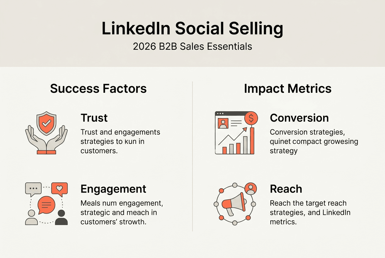 Infographic showing LinkedIn social selling strategies