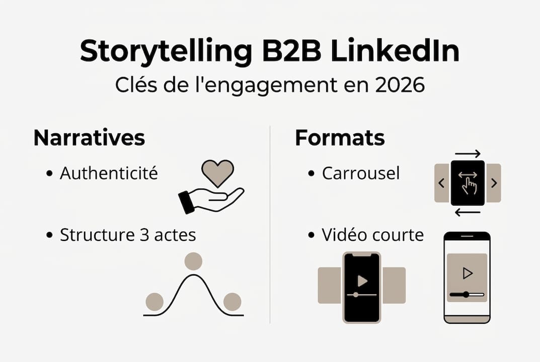 Infographie : les incontournables du storytelling B2B sur LinkedIn