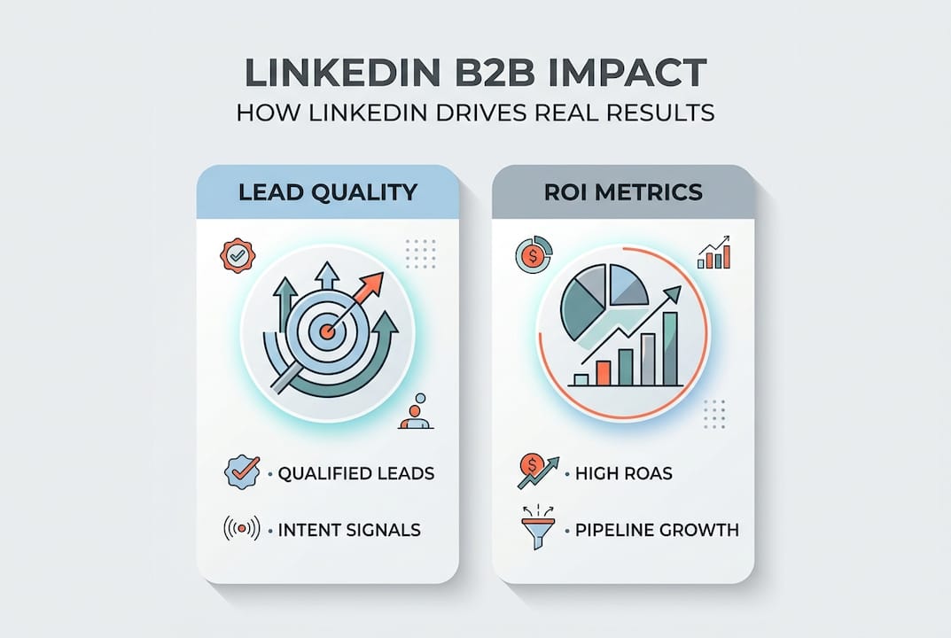 Infographic of LinkedIn B2B key metrics