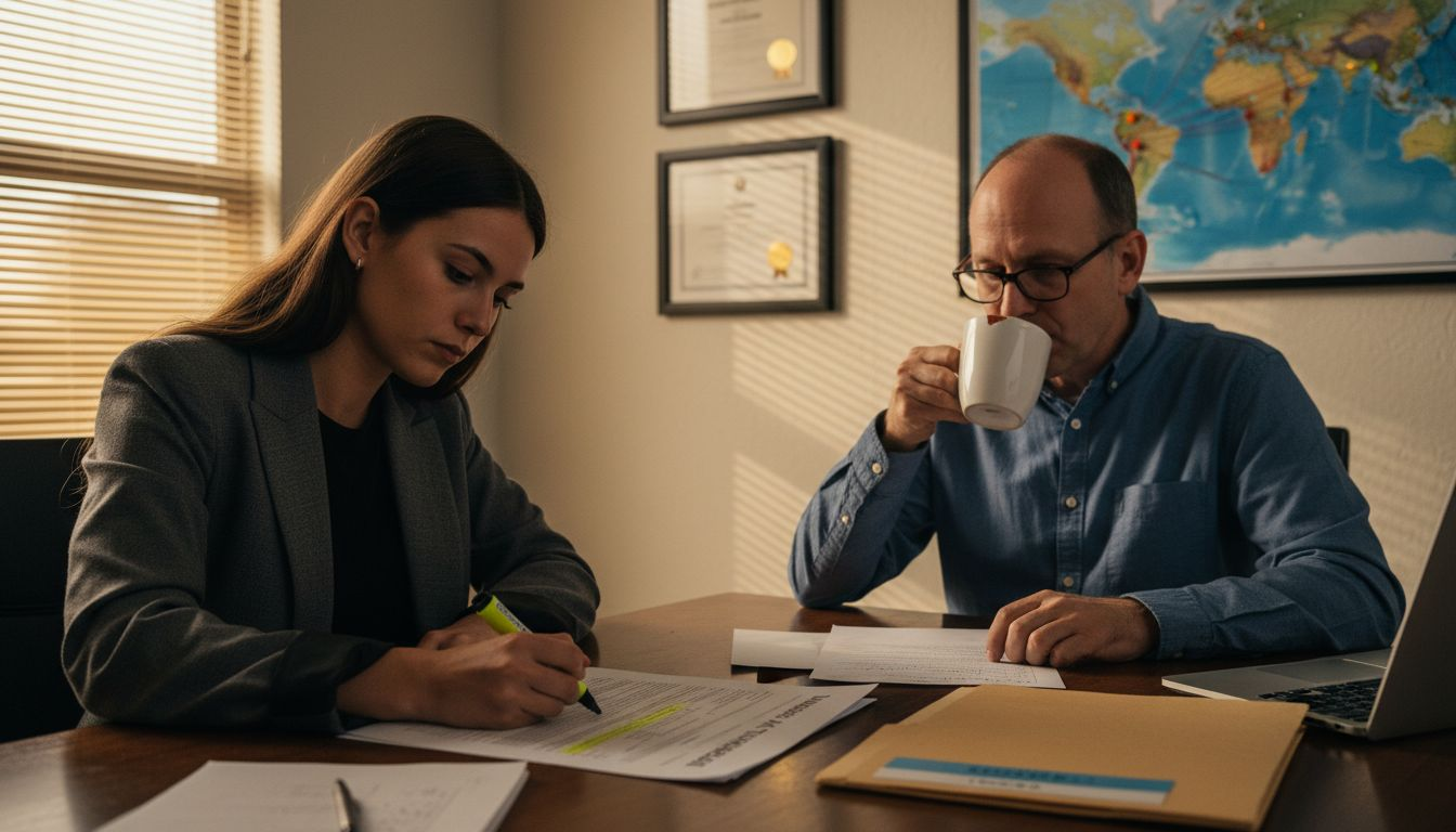 Team reviews multilateral tax agreement documents