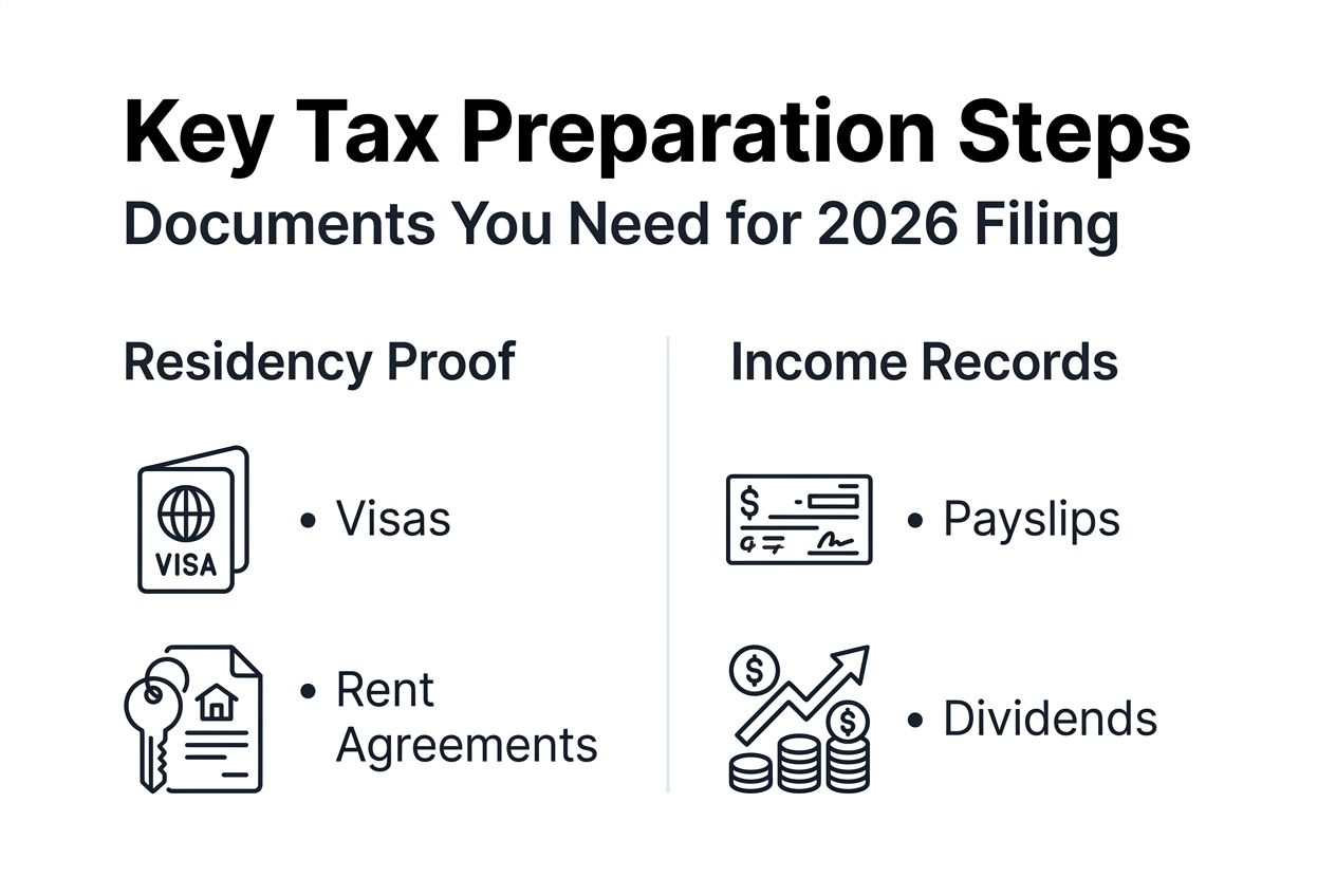 Infographic of global tax document checklist