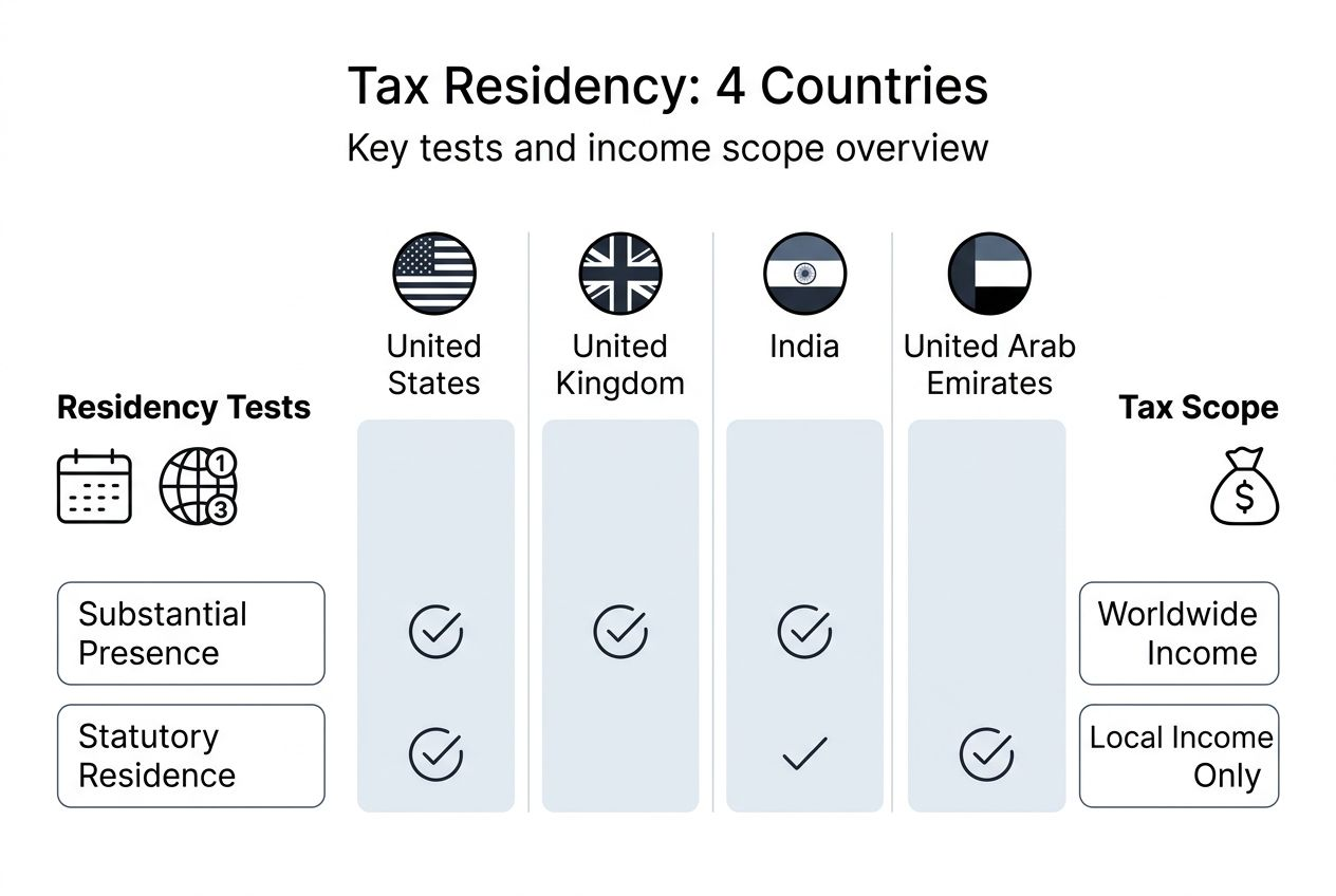 Infographic compares global tax residency rules