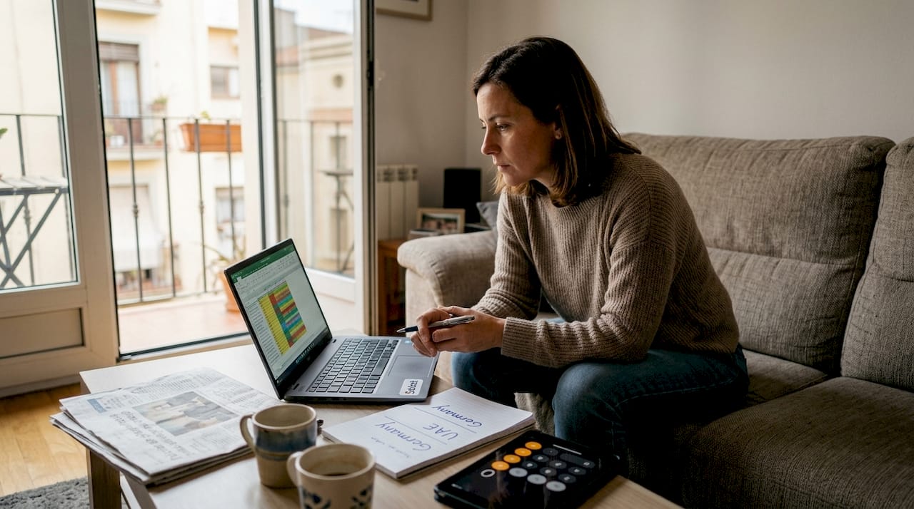 Woman comparing UAE and high-tax country taxes