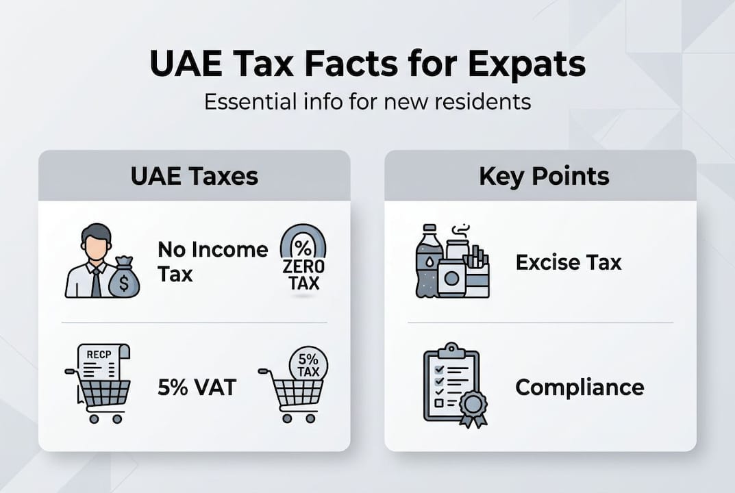 Infographic: UAE tax facts for expats overview