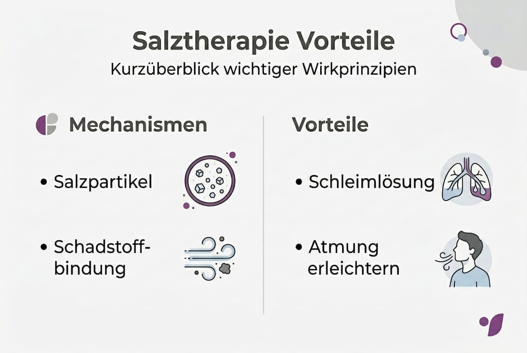 Grafik: Wie Salztherapie wirkt und welche Vorteile sie bietet