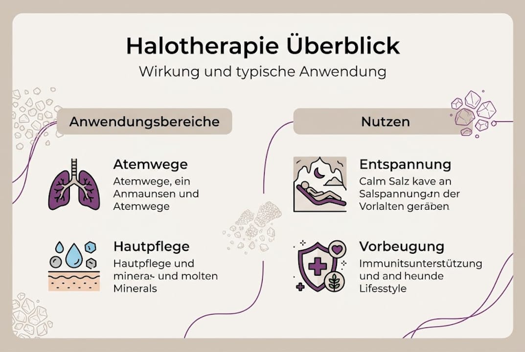 Infografik: Wie Halotherapie wirkt und wofür sie eingesetzt wird