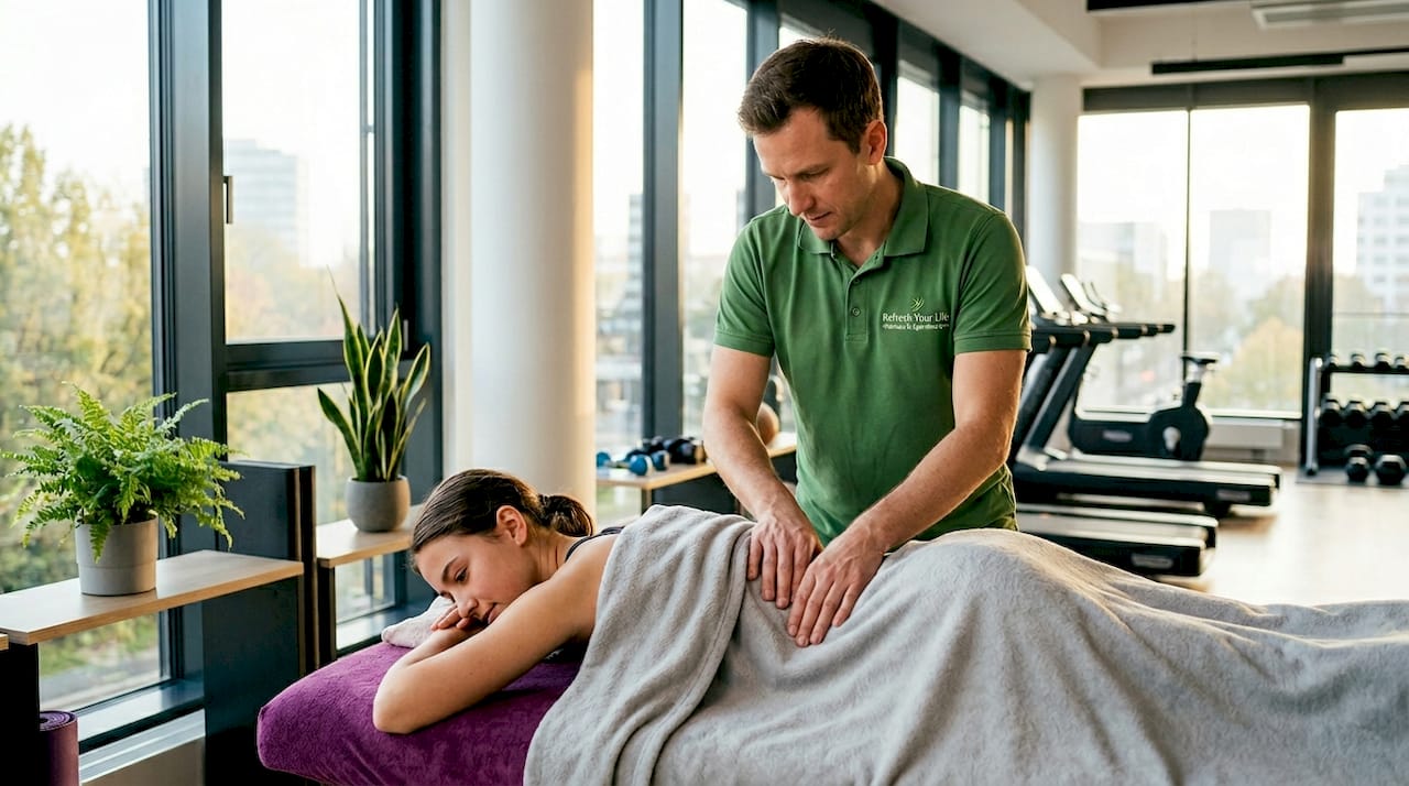 Individuelle Sporttherapie mit manuellen Techniken im Behandlungsraum