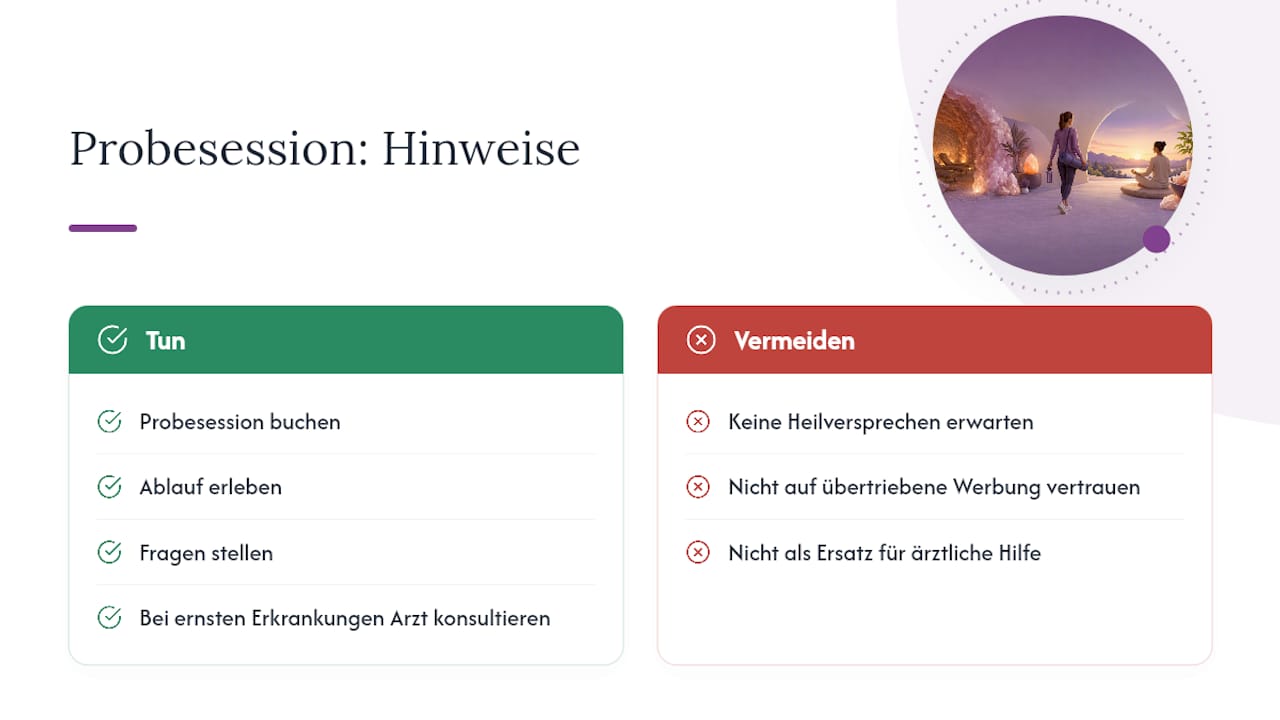 Refreshyourlife: Probesession buchen und selbst erleben — overview diagram