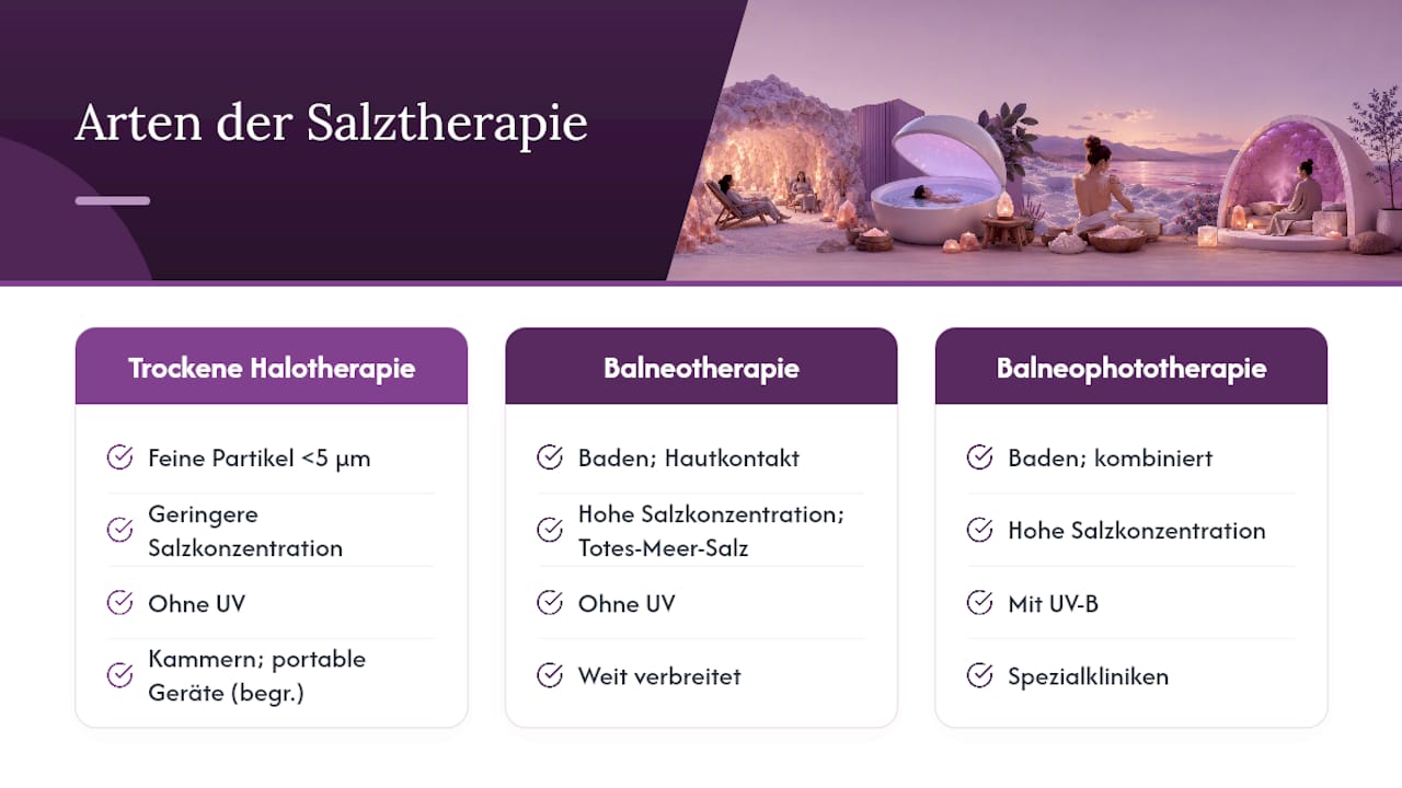 Unterschiede und Besonderheiten der verschiedenen Salztherapie-Methoden