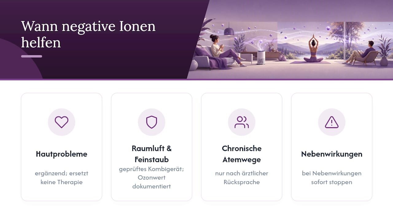 Drei Regeln für den Gebrauch negativer Ionen