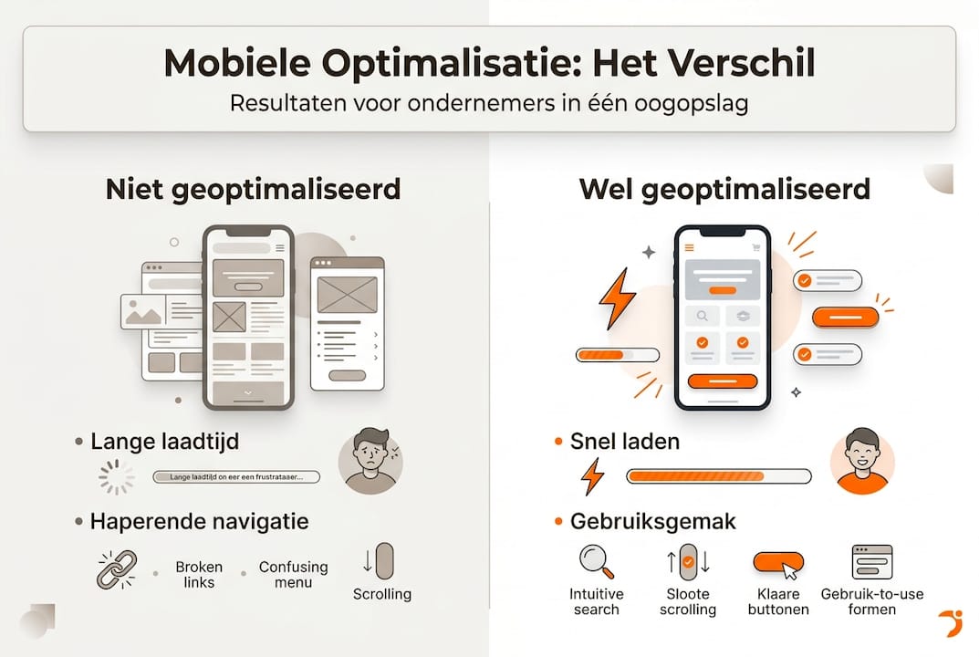 Overzicht: de belangrijkste verschillen bij het optimaliseren van mobiele websites in één handige infographic