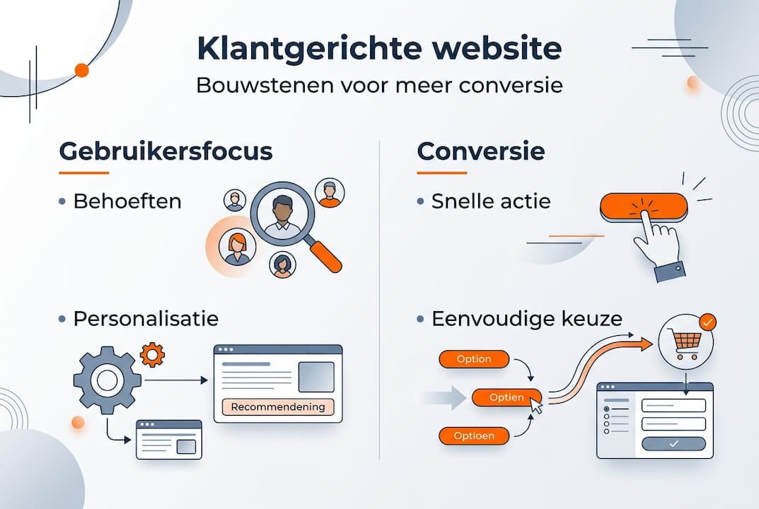 Infographic: essentiële bouwstenen voor een klantgerichte en conversieverhogende website
