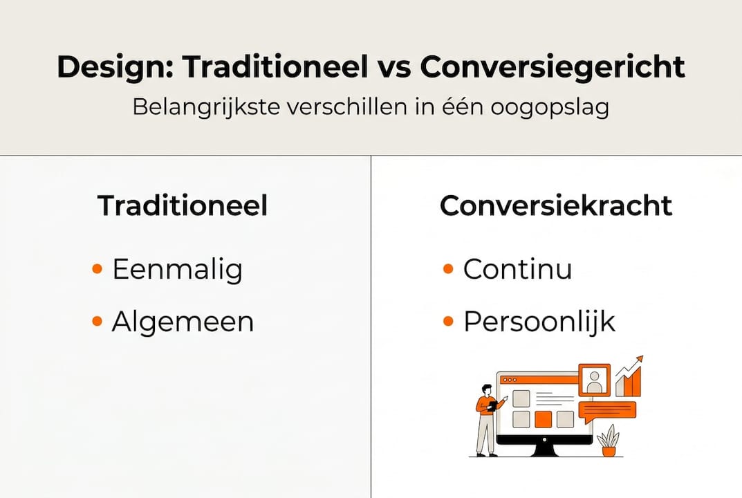 Infographic design: traditioneel versus conversiegericht aanpak vergeleken