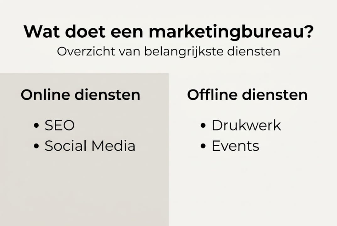 Infographic: een helder overzicht van onze marketingdiensten