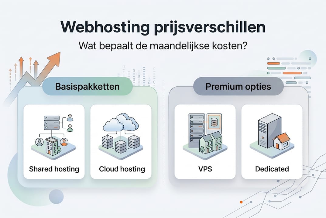 Infographic: een duidelijk overzicht van webhosting prijzen