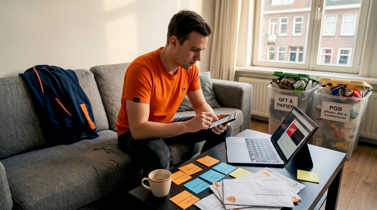 Beginnende ondernemer die actief kennis en ervaringen deelt op social media