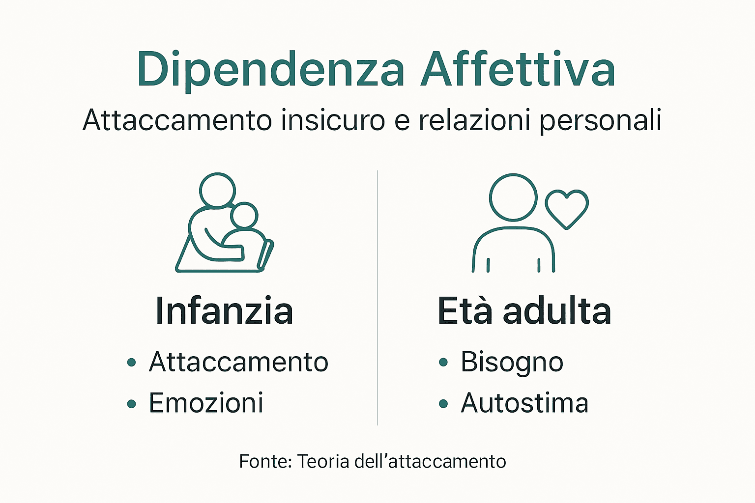 Infografica: le radici dell’attaccamento affettivo insicuro