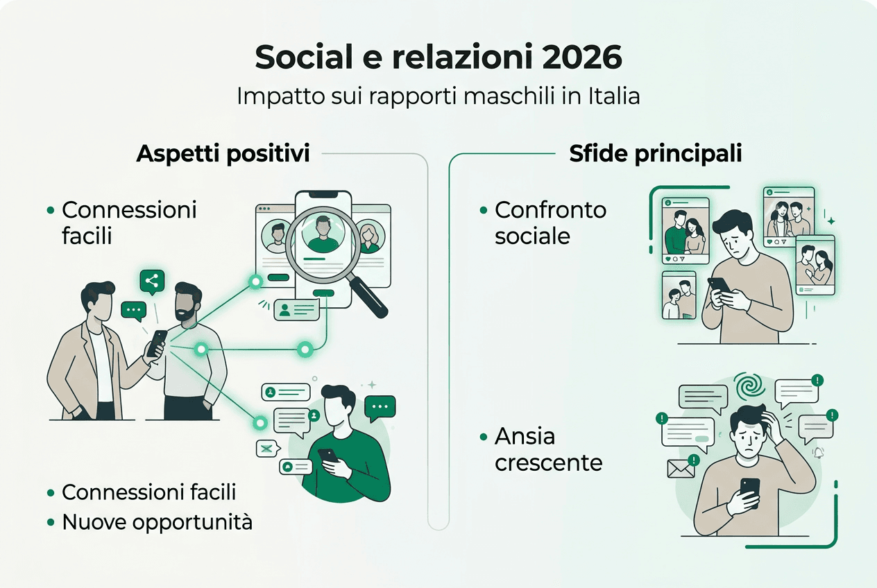 Infografica: come i social influenzano la vita dei single in Italia