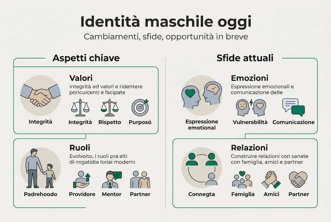 Infografica: l'identità maschile oggi e le sue sfide