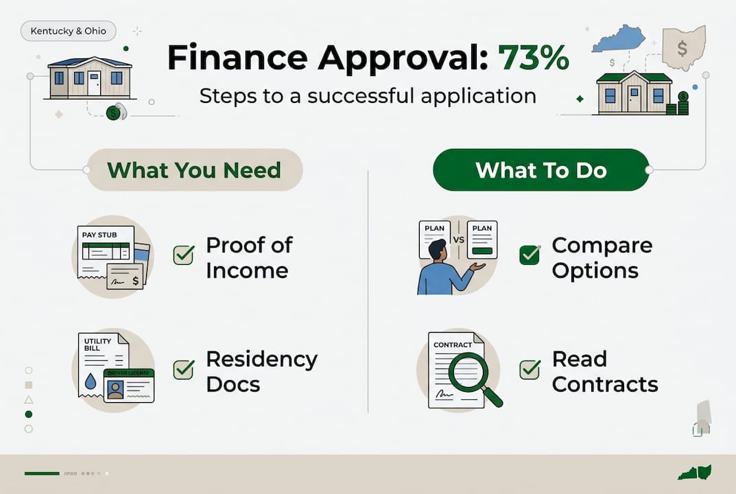 Infographic on building financing steps in KY and OH