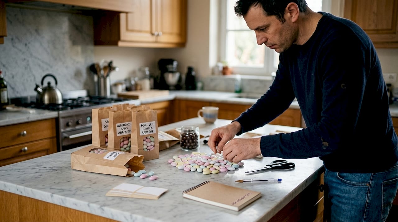 Tri de dragées adaptées aux allergies dans la cuisine