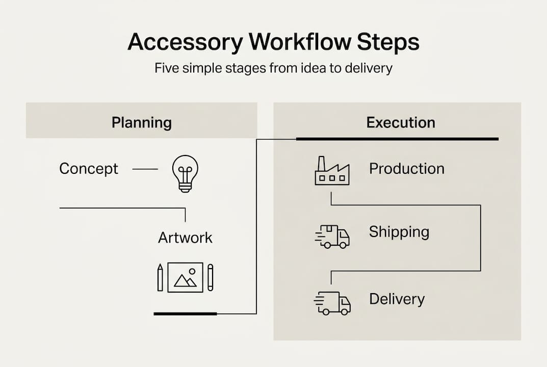 Infographic outlines five accessory workflow steps