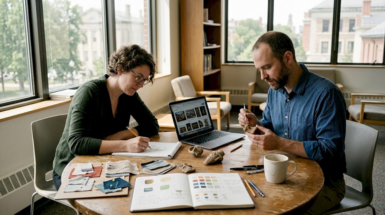 Team planning custom museum souvenir accessories