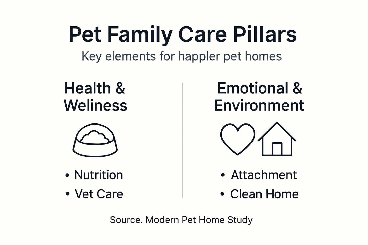 Infographic showing pillars of pet family care