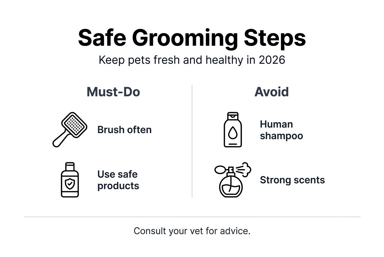 Infographic of essential pet grooming do’s and don’ts