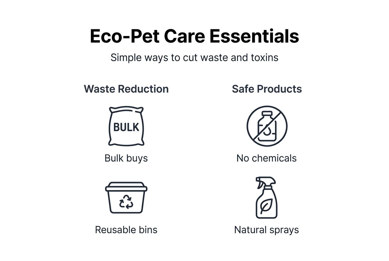 Infographic on eco-friendly pet care essentials