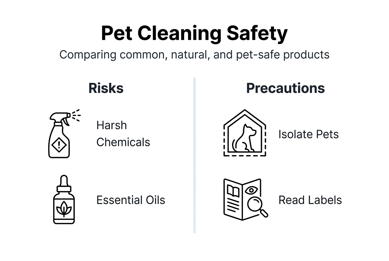 Infographic compares pet cleaning product safety