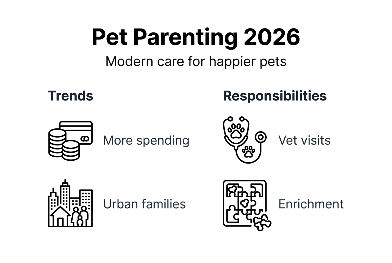 Infographic on pet parenting trends and responsibilities