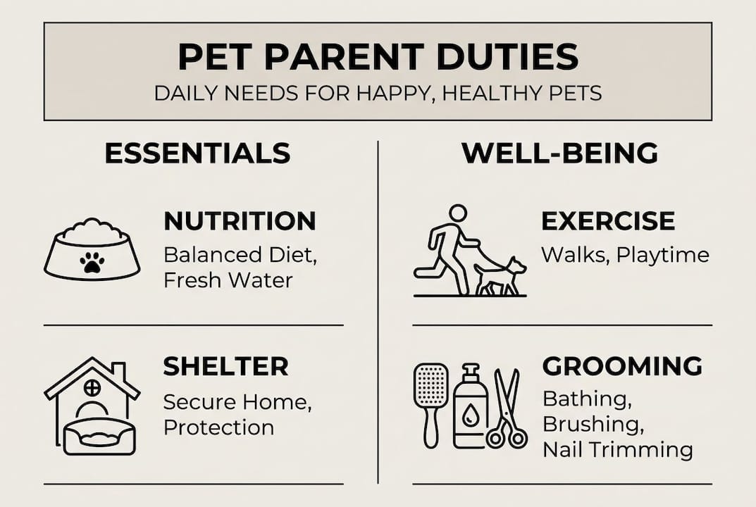 Infographic of daily pet parenting essentials