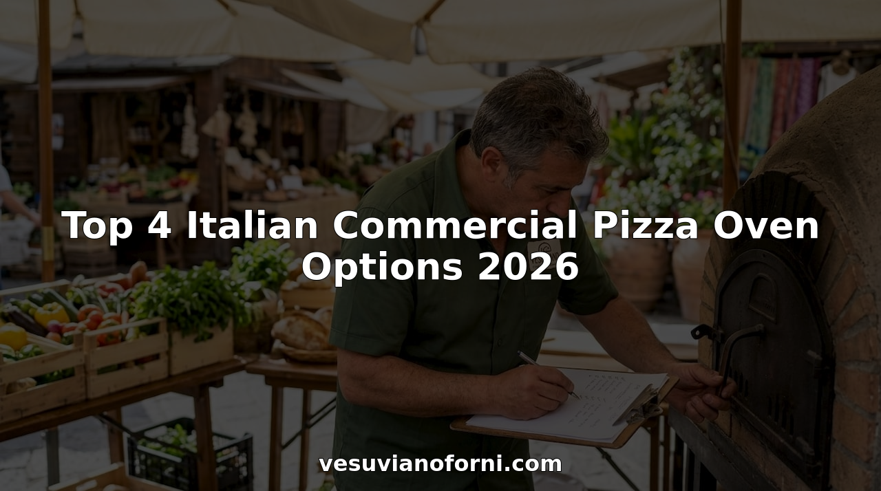 Technicien inspectant un four à pizza italien professionnel