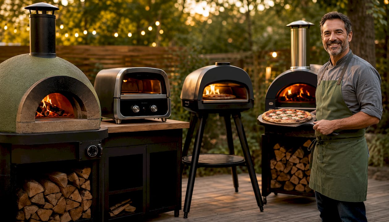 Four types of modern outdoor pizza ovens