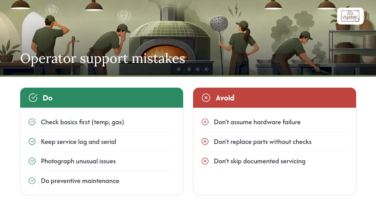 Was Betreiber beim Ofen-Support häufig falsch machen – Übersichtsgrafik