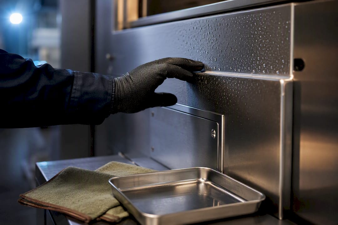 Condensación formándose en la carcasa exterior del horno