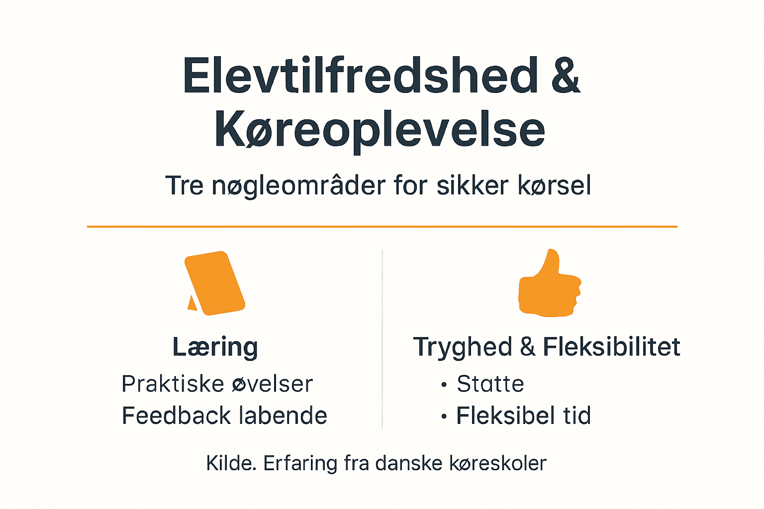 Grafisk oversigt: Sådan vurderer eleverne deres oplevelse og tryghed bag rattet