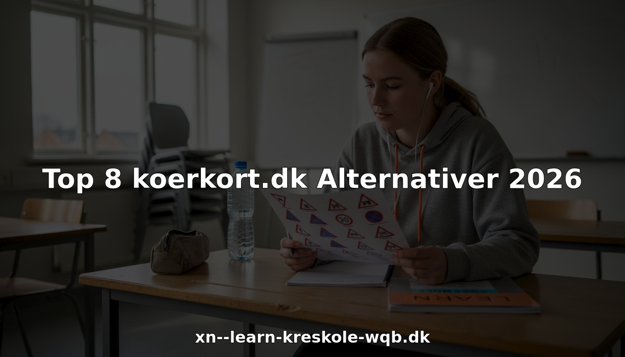 En elev sidder i klasseværelset og forbereder sig til teoriprøven til kørekort.