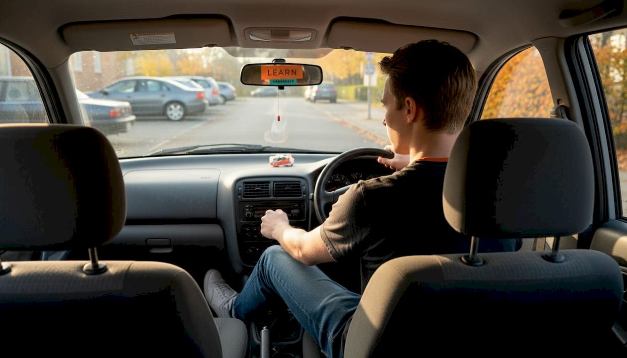 Eleven træner gearskift i en bil med manuelt gear