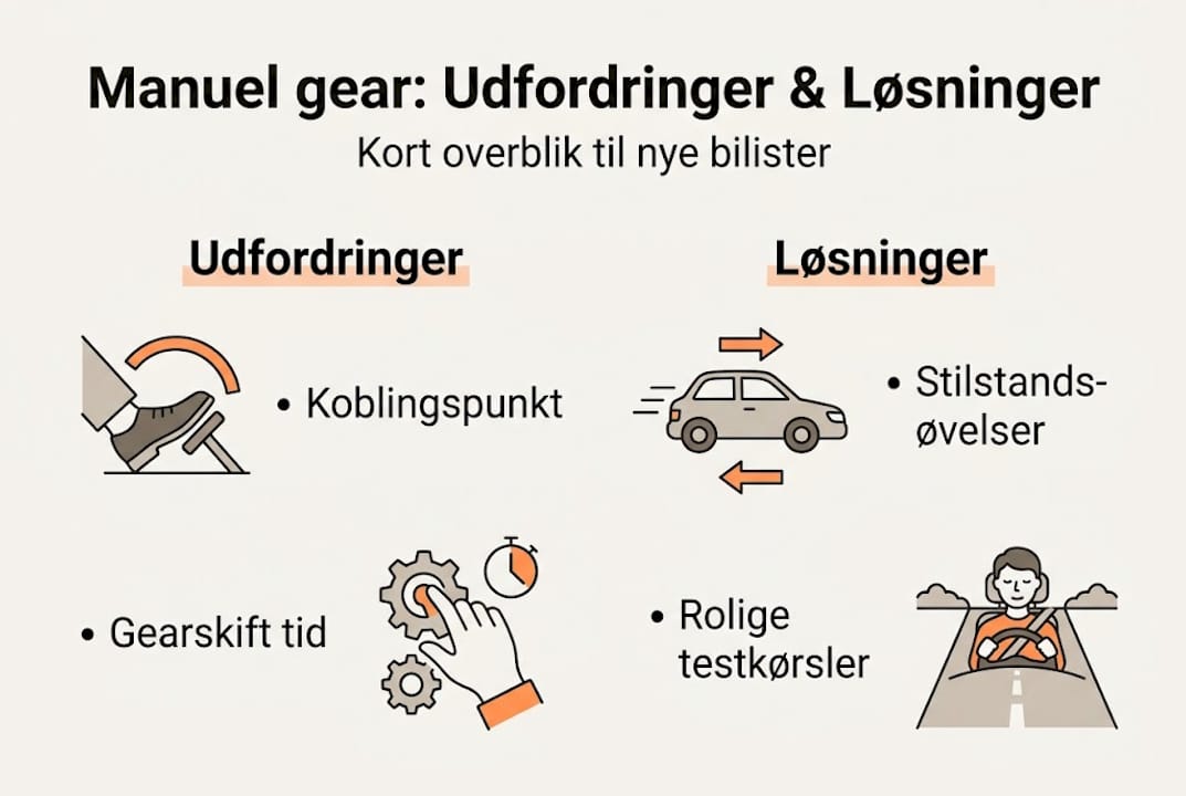 Infografik: Sådan tackler du de typiske udfordringer med manuelt gear – og gode råd til at gøre det lettere