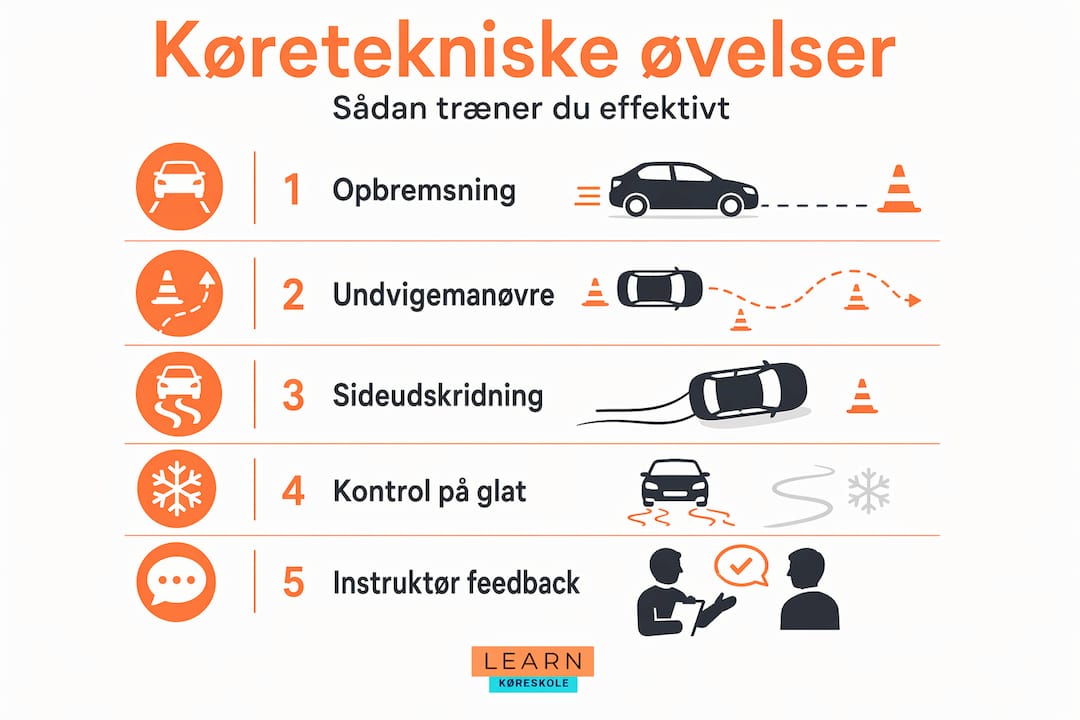 Oversigt: Sådan træner du dine køretekniske færdigheder – trin for trin