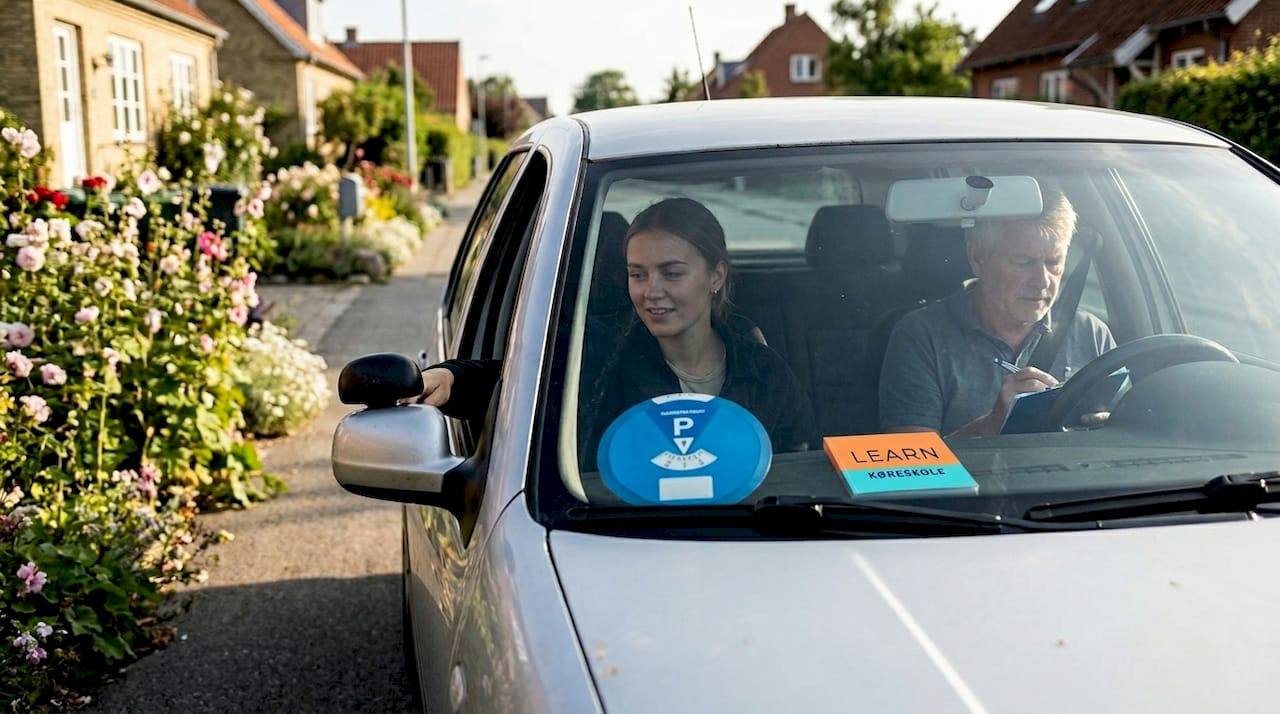 En elev og hans kørelærer gør sig klar til at tage hul på dagens køretime i bilen.